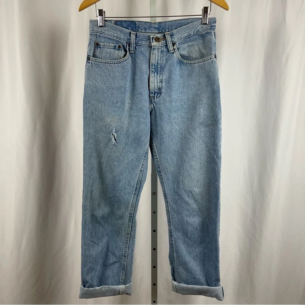 Wrangler 30 X 32 Straight Leg Stonewash Jeans Light Wash
